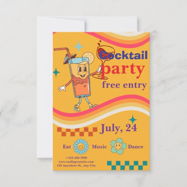 Chic Party Invitation – Stylish Celebration Event  Dankeskarte (Vorderseite)