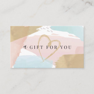 Chic Pastel Aquarelle & Certificat Cadeau Or