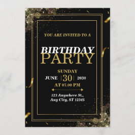 “Chic Pastel Birthday Invite – Modern Stylish Card Einladung