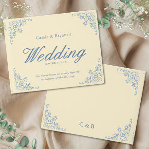 Chic Pastel Yellow Elegante Wedding Guest Book Gästebuch