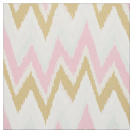 Chic pastellrosa Goldkat-Zickzack Muster Stoff