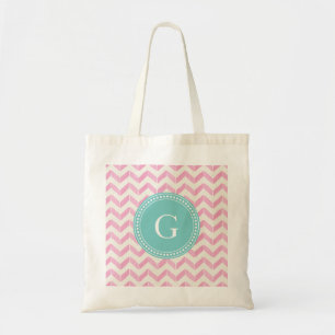 Chic-Pastellrosa u. tadelloses Zickzack Tragetasche