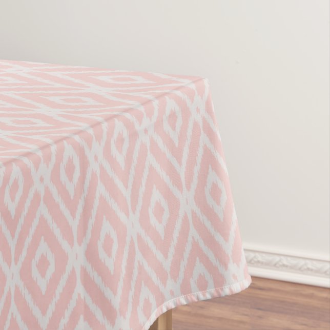 Chic pastellrot Rosa Rautenmuster Tischdecke (Beispiel)
