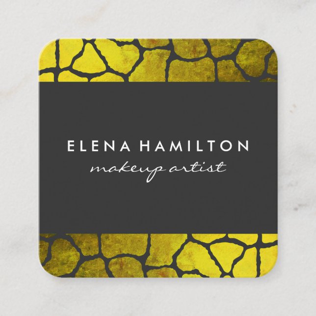 Chic Pattern Trim Quadratische Visitenkarte (Vorderseite)