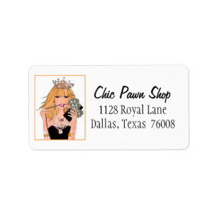 Chic Pawn Shop Address Labels Adressaufkleber