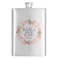 Chic Peach Mint Bloral Wreath Mutter der Braut