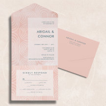 Chic Peach Ovale und Kreise Hochzeit