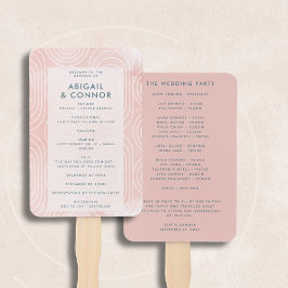 Chic Peach Ovals & Circles Wedding Fächer