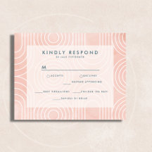 Chic Peach Ovals & Circles Wedding