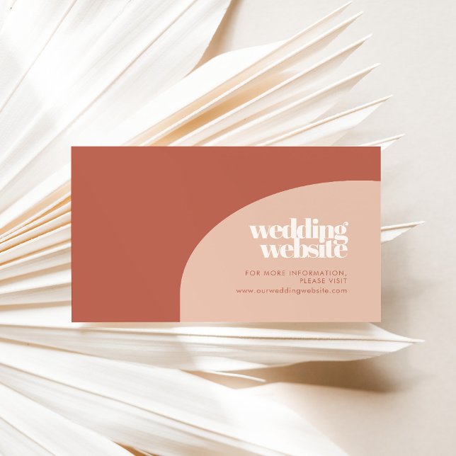Chic peach terracotta arc Hochzeitskarte Begleitkarte (Von Creator hochgeladen)