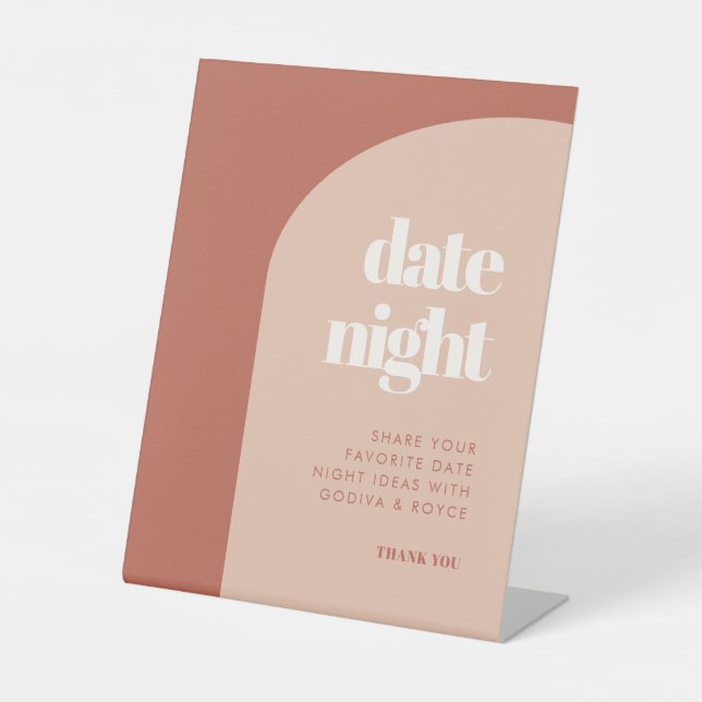Chic peach terracotta arch Date Night Ideen Sockelschild (Vorderseite)