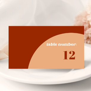Chic Peach Terracotta Arch Mariage Place Card