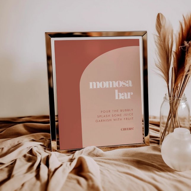 Chic peach terracotta arch Momosa Bar Poster (Von Creator hochgeladen)