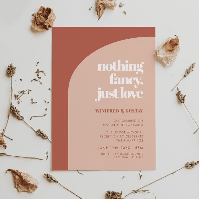 Chic peach terracotta arch Nichts extravagant nur  Einladung (Von Creator hochgeladen)