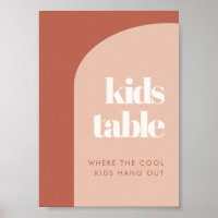 Chic peach terracotta arch wedeln Kinder Tafelschi