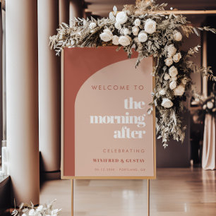 Chic peach terracotta Der Morgen nach dem Empfang Poster