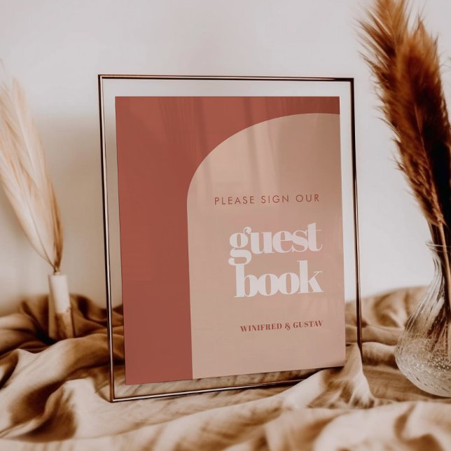 Chic peach Unterzeichnen unser Gästebuch Hochzeits (Von Creator hochgeladen)