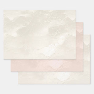 Chic Pearl Weiß Glam Elfenbein Rotbraun Hochzeit   Geschenkpapier Set