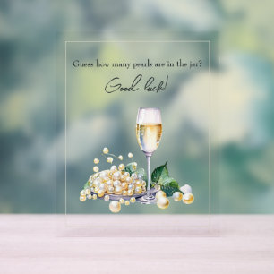 Chic Pearls & Prosecco Fête des mariées de jeu de