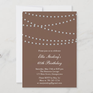 Chic Pearls zum Geburtstag Einladung