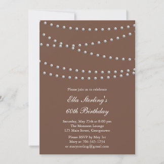 Chic Pearls zum Geburtstag Einladung
