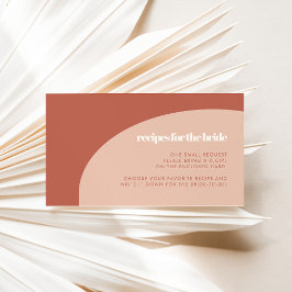 Chic pêche en terre cuite Douche nuptiale Carte de