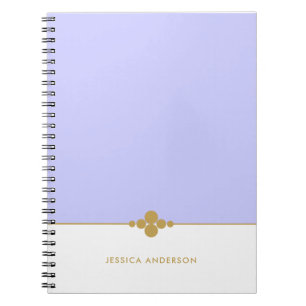 Chic Periwinkle White Gold Personalisiert Notizblock