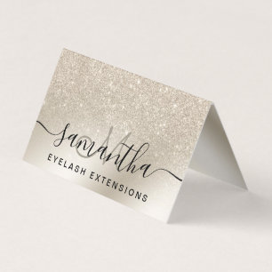 Chic perl Glitzer Elfenbein ombre Eye Aftercare Visitenkarten