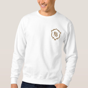 Chic Personalisiert Emblem Initial Monogram Men Besticktes Sweatshirt