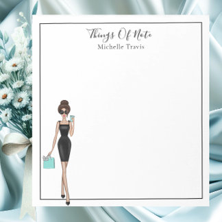 Chic Personalisiert Fashion Girl Notepad Notizblock