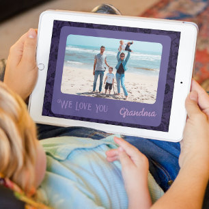Chic Personalisiert Foto Text Oma Geschenk Violet Poster
