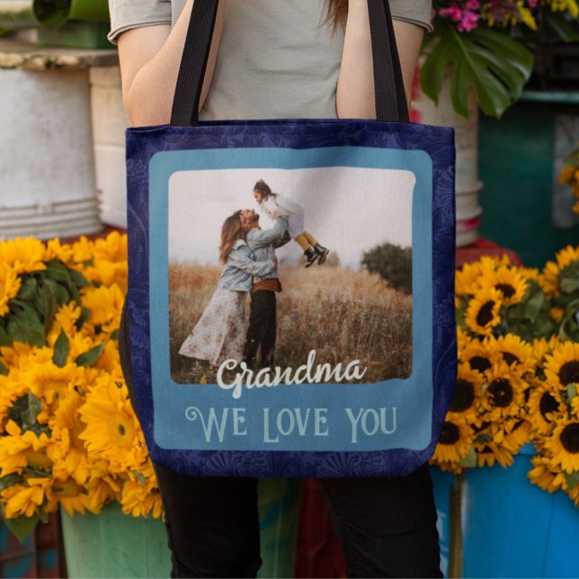 Chic Personalisiert Foto Text Oma Mama Geschenk Tasche (Von Creator hochgeladen)