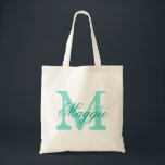 Chic Personalisiert name monogram Tragetasche<br><div class="desc">Karo in über 100 beliebten Hochzeitsstuben aus der "Wedding Tragetaschen" Kollektion meines Shops!</div>
