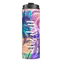 Chic Personalisiert Palm Tree Collage Thermosbecher