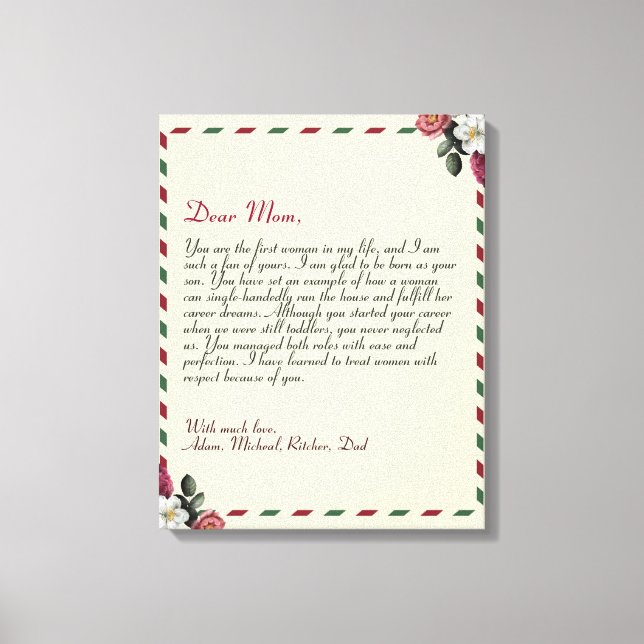 Chic Personalisierte Liebe Letter Handgeschriebene Leinwanddruck (Vorderseite)