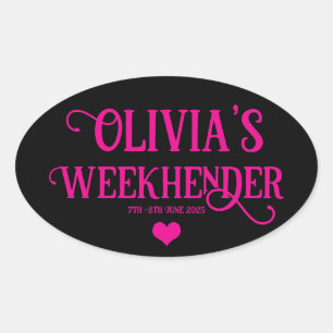 Chic Personnalisé Hen Do Stickers   Équipe de mari