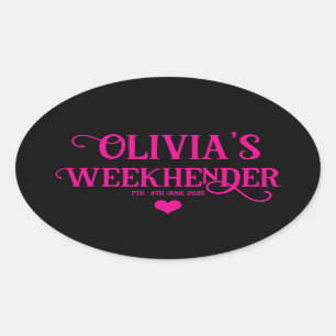 Chic Personnalisé Hen Do Stickers   Équipe de mari