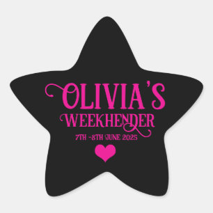 Chic Personnalisé Hen Do Stickers   Équipe de mari