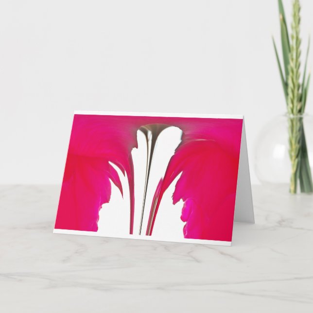 Chic phantastische Rote Rose unter dem weißen Himm Karte (Vorderseite)