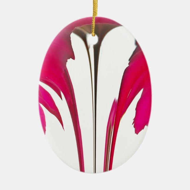 Chic phantastische Rote Rose unter dem weißen Himm Keramikornament (Vorne)