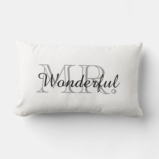 CHIC PILLOW_ " HERR WONDERFUL " LENDENKISSEN (Vorderseite)