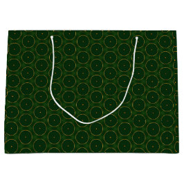 Chic Pine Green und Gold Decoration Weihnachten Große Geschenktüte