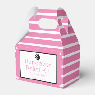 Chic Pink and Black Hangover Relief Kit Geschenkschachtel