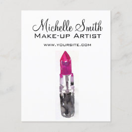 Chic pink Black silver water color lipstick Makeup Flyer