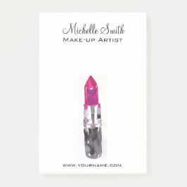 Chic pink Black silver water color lipstick Makeup Post-it Klebezettel