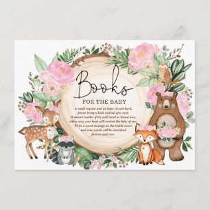 Chic Pink Blumenwald Grünbücher für Baby Begleitkarte