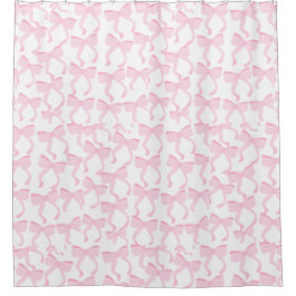 Chic Pink Bows Duschvorhang
