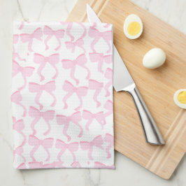 Chic Pink Bows Geschirrtuch
