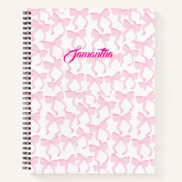 Chic Pink Bows Notizbuch