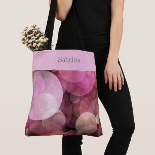Chic Pink Circles Mit Monogramm Totbeutel Tasche